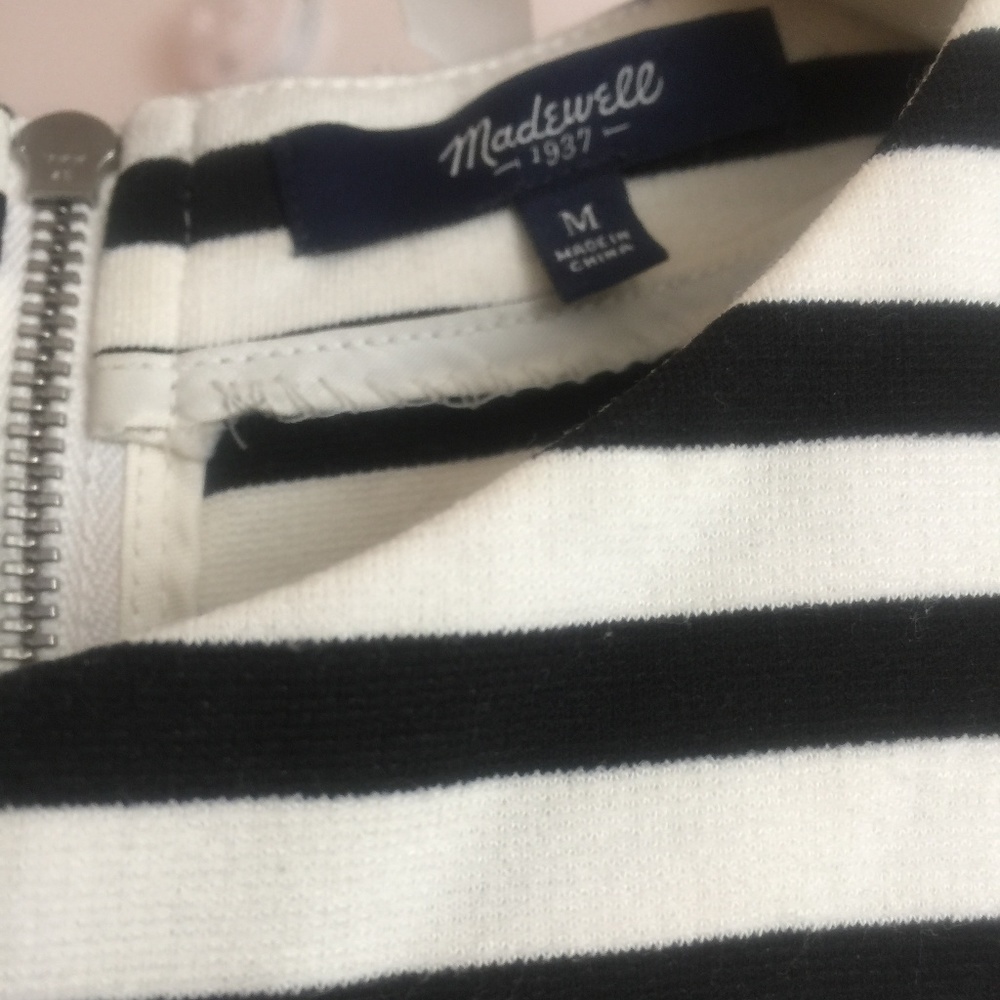 Madewell Black & White striped dress - Picture 2 of 4